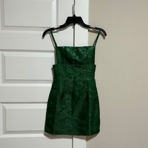 Emerald Green Cutout Mini Dress